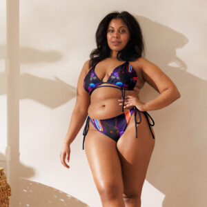 All-over print recycled string bikini - Image 2