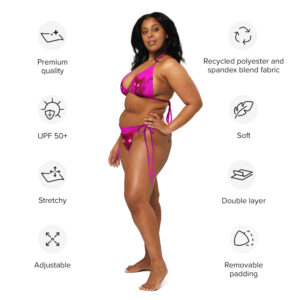 All-over print recycled string bikini - Image 2