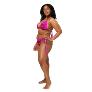 All-over print recycled string bikini - Image 5