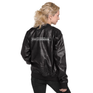 Leather Bomber Jacket - Image 4
