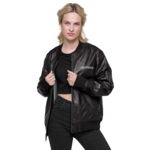 Leather Bomber Jacket - Image 2
