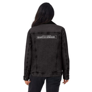 Unisex denim sherpa jacket - Image 4