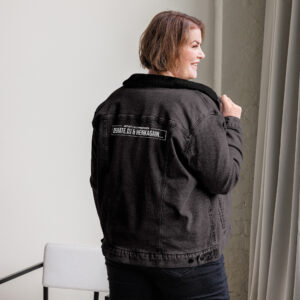Unisex denim sherpa jacket - Image 8