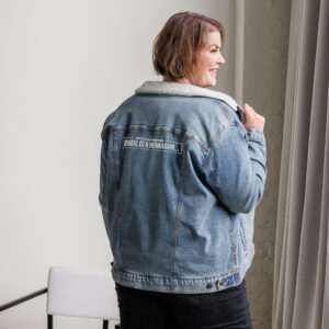 Unisex denim sherpa jacket - Image 11