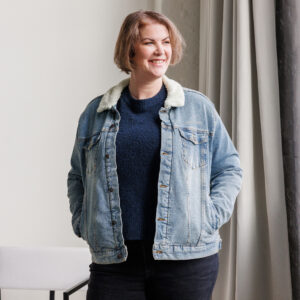 Unisex denim sherpa jacket - Image 9