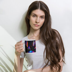 White glossy mug