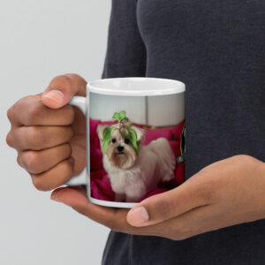 White glossy mug